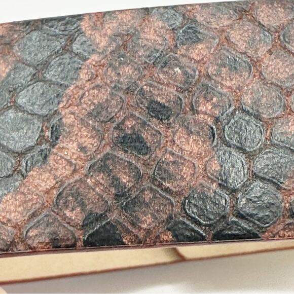 Vince Camuto Bracelet Snakeskin Gold Turnkey Clasp Punk Steampunk Retro - Picture 4 of 14